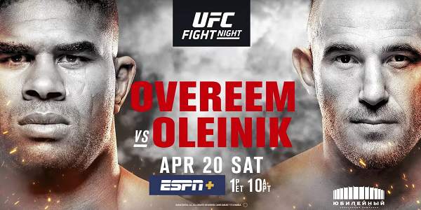 Watch UFC Fight Night 149 Overeem Vs Oleinnik 3/9/19 Online 9th March 2019 Full Show Free