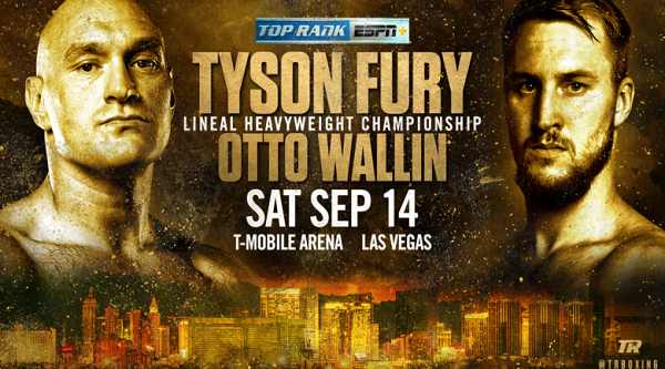 Watch Boxing - Fury Vs Wallin 2019 9/14/19 Online Full Show Free