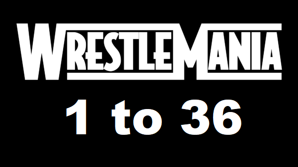 WWE WrestleMania 1 to 38
