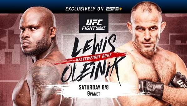 Watch UFC Fight Night Lewis Vs. Oleninik 8/8/20 Online 8th August 2020 Full Show Free