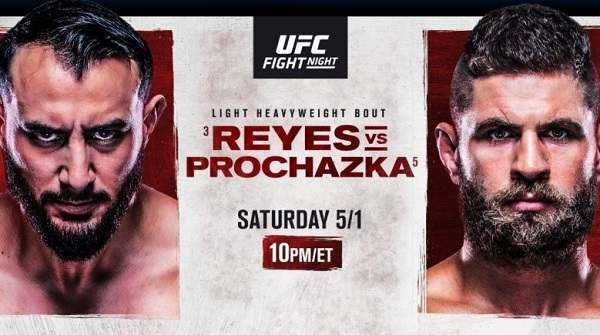 Watch UFC On ESPN: Reyes Vs. Prochazaka 5/1/21 May 1st 2021 Online Full Show Free