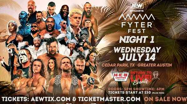 Watch AEW Fyter Fest 2021 PPV Live Night 1 Dynamite 7/14/21 14th July 2021 Online Full Show Free