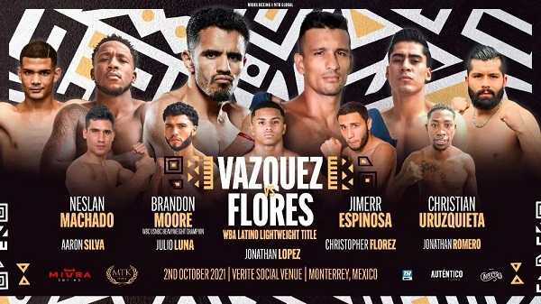 Watch Vazquez v Flores 10/2/21 2nd October 2021 Online Full Show Free