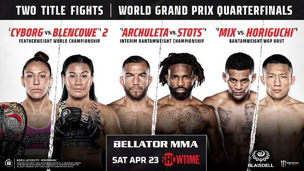 Watch Bellator 279 4/23/22 April 23rd 2022 Online Full Show Free