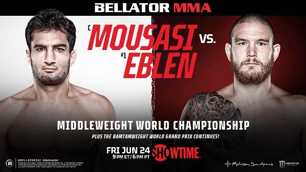 Watch Bellator 282: Mousasi vs. Eblen 6/24/22 June 24th 2022 Online Full Show Free