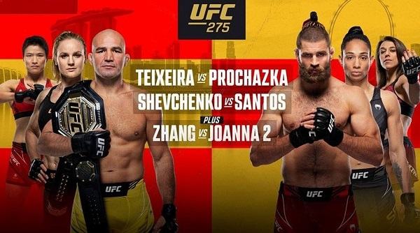 Watch UFC 275: Teixeira vs. Prochazka PPV Pay Per View 6/11/22 June 11th 2022 Online Full Show Free