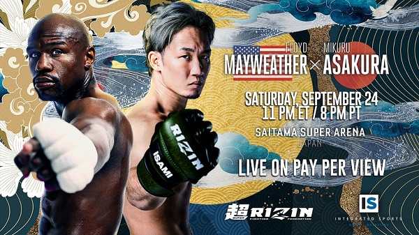 Watch Rizin Floyd MayWeather Vs Mikuru Asakura 9/24/22 September 24th 2022 Online Full Show Free