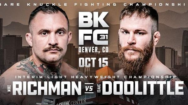 Watch BKFC 31 Denver : Mike Richman vs Isaac Doolittle 10/15/22 October 15th 2022 Online Full Show Free