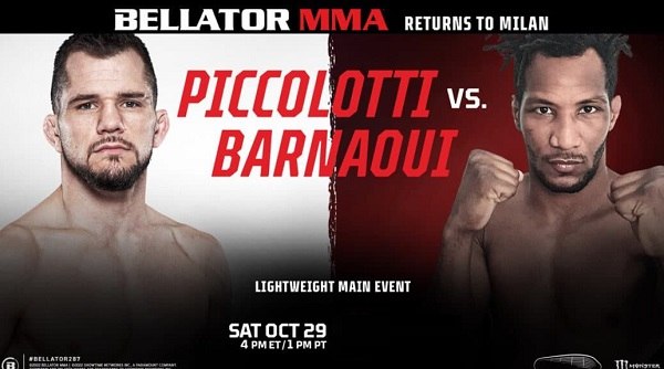 Watch Bellator 287: Piccolotti vs Barnaoui 10/29/22 October 29th 2022 Online Full Show Free