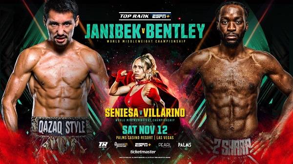 Watch Toprank Boxing On ESPN+ Janibek Alimkhanuly vs. Denzel Bentley 11/12/22 November 12th 2022 Online Full Show Free