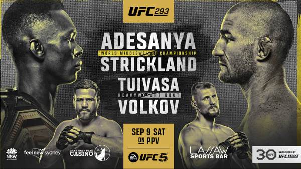 Watch UFC 293 : Adesanya vs. Strickland PPV Pay Per View 9/9/23 September 9th 2023 Online Full Show Free